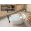 Baignoire autoportante ovale en acrylique 47 po avec trop-plein chromé et bonde escamotable, certificat Cupc