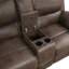 Causeuse inclinable électrique moelleuse avec revêtement en microfibre, port USB et structure en bois massif pour un confort ultime-634101172