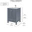 Ensemble de meuble-lavabo autoportant Amandie 24 po gris anthracite avec plateau en marbre de Carrare-555064461-738044143