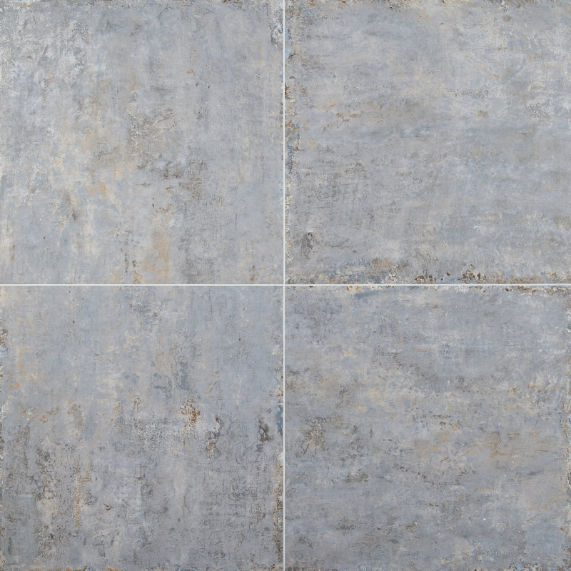 Ravina 23.62 in. x 23.62 in. Matte Porcelain Stone Look Floor and Wall Tile (11.62 Sq. Ft. / Case), Ocean Blue