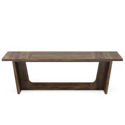 71" Rectangular Dining Table for 4–6 People,Kitchen Table with Wooden Pedestal Base