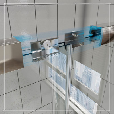 56 In. - 60 In. X 58 In.  Semi-Frameless Traditional Sliding Bathtub Door In Brushed Nickel With 1/4 In. (6Mm) Clear Glass
