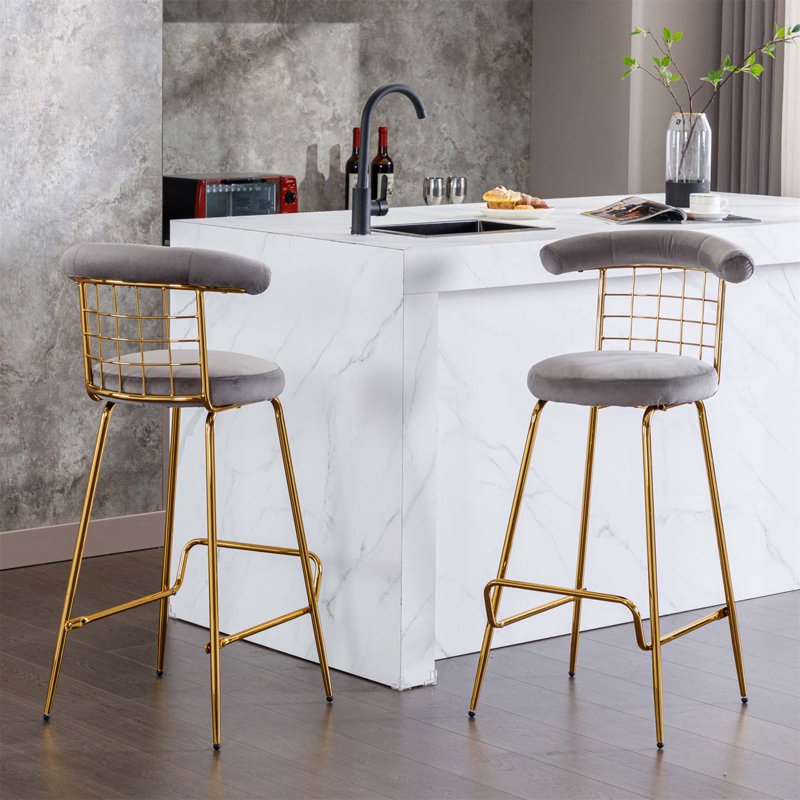 Tabouret de bar 32 po Quincella, Gris