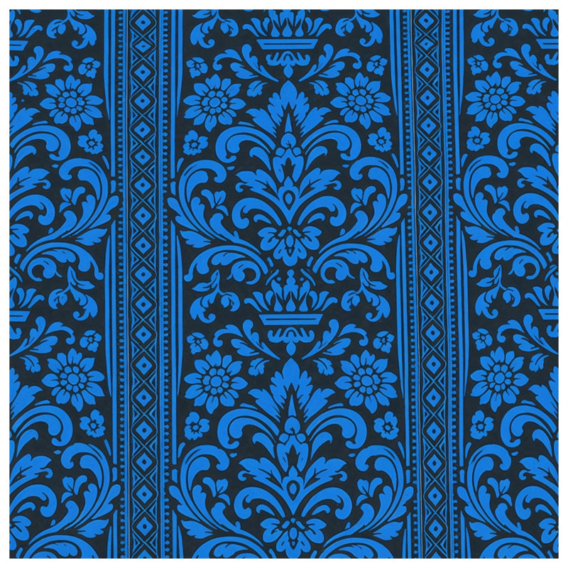 Coussins décoratifs bleus à motif damas, 16 x 16 inches