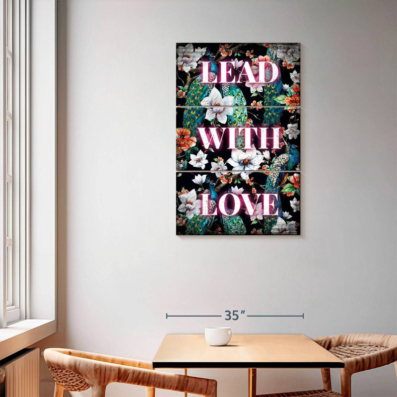 Tergel Lead With Love Typography, 57" H x 36" W