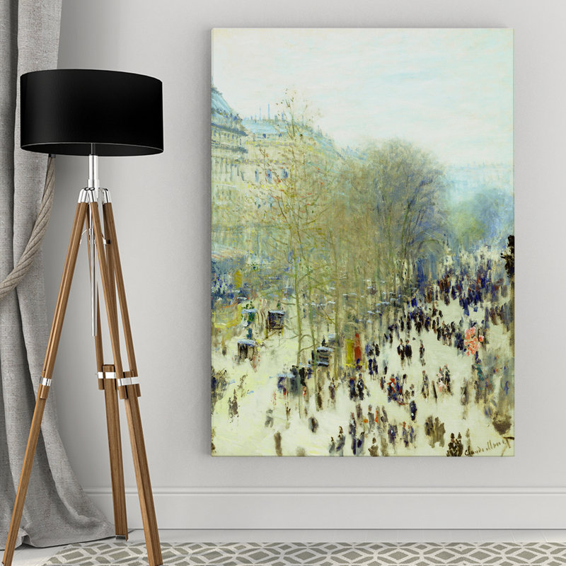Boulevard Des Capucines by Claude Monet - Print on Canvas, 24" H x 36" W x 1.5" D