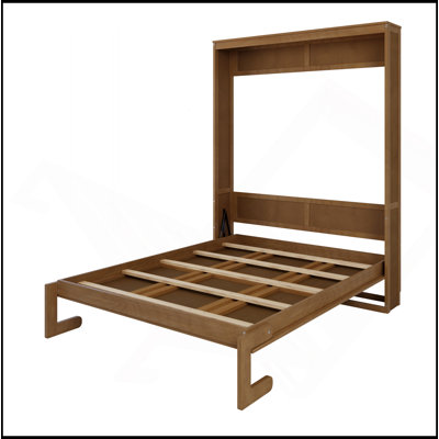 Armoire de lit en bois massif avec rotin Murphy