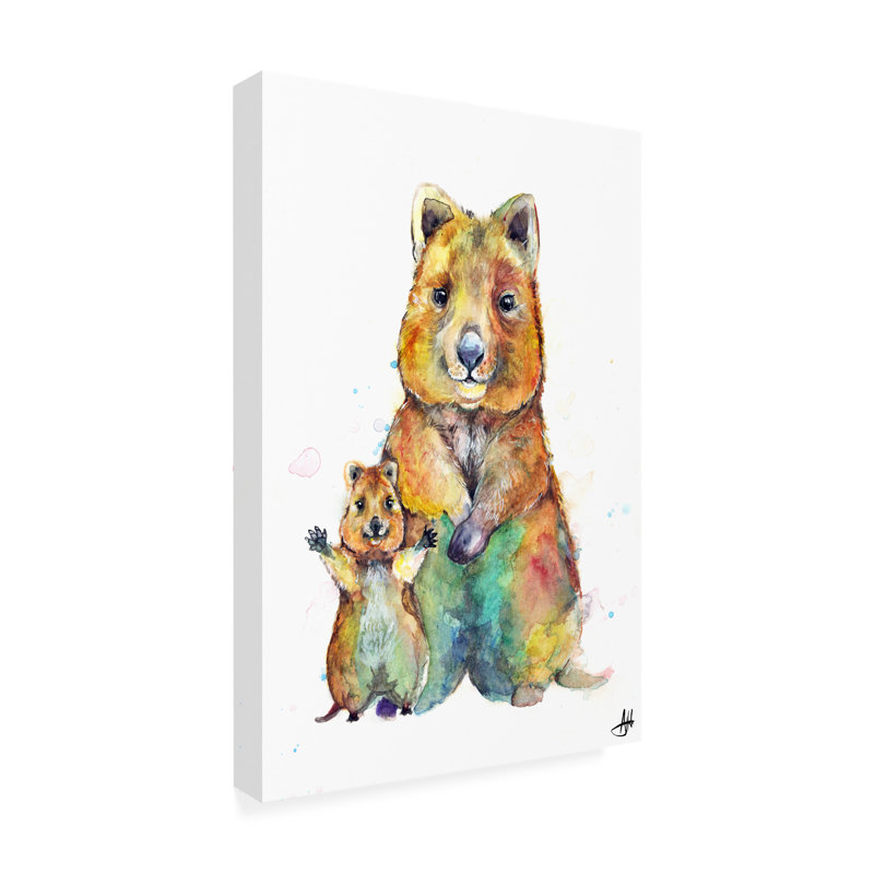 «Qwazy Quokkas On Canvas» par Marc Allante, reproduction, H 19 po x l 12 po x P 2 po