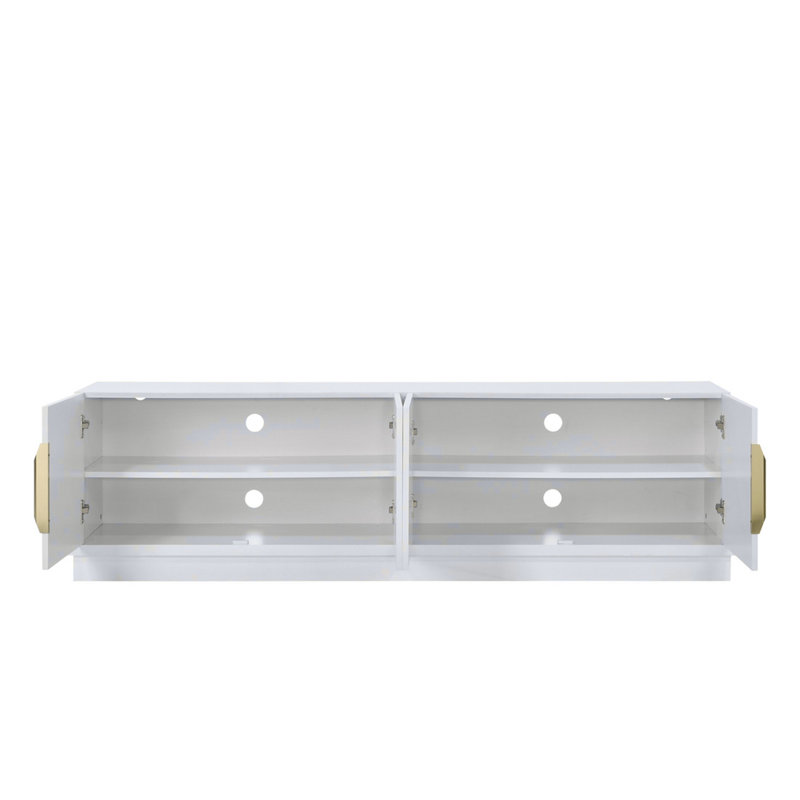 Palmer 70"W White 4-Door TV Stand