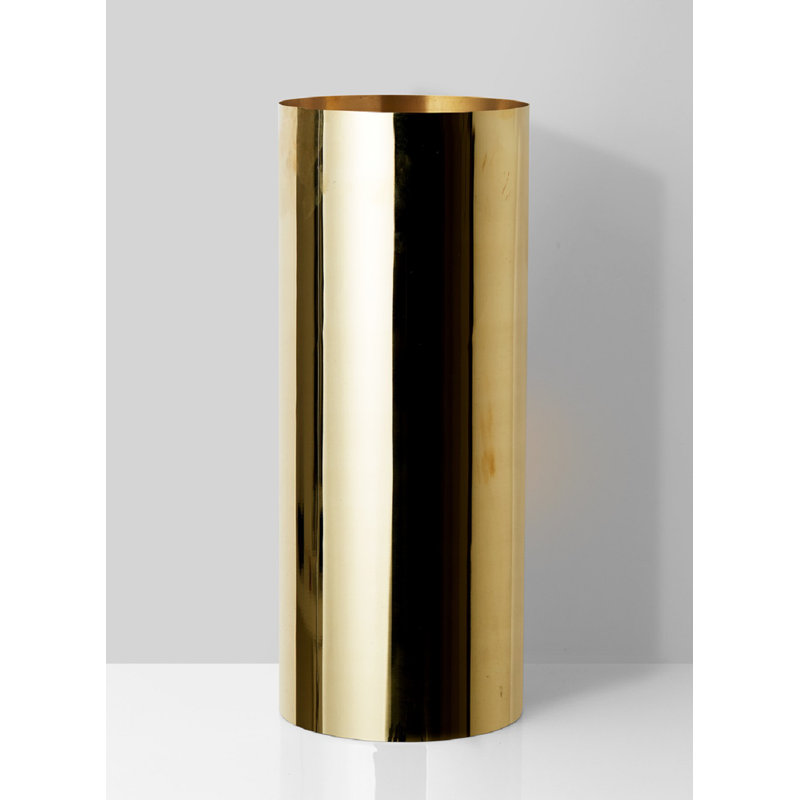 Vase de table intérieur / extérieur en laiton poli 20 po