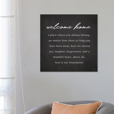 Welcome Home by Lux + Me Designs - Wrapped Canvas Print