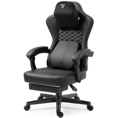 Gaming Chair With Heated Massage Lumbar Support, Ergonomic Gaming Computer Chair With Pocket Spring Cushion And Footrest, Recliner High Back PC Chair For Adult, 330Lbs