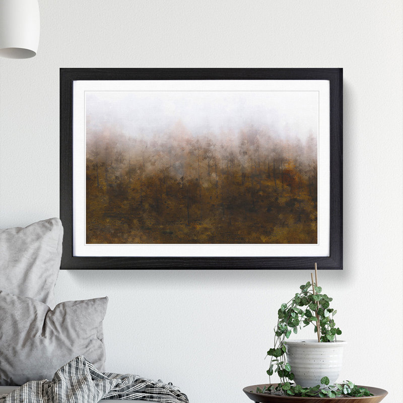 Lappach Forest in Italy - Picture Frame Painting Print, 24cm H x 33cm W x 2cm D, Black Framed