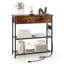 Console avec prises, table de vestibule avec ports USB, table de canapé étroite, table de vestibule-1086737836