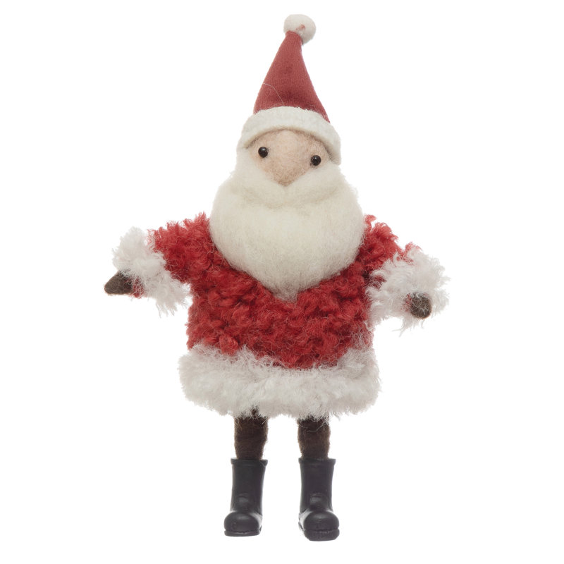 Figurine de père Noël en feutre de laine
