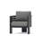 Quanise 4 Piece Sunbrella Outdoor Patio Seating Set With Aluminum Slat Coffee Table - Charcoal Gray-1824848566
