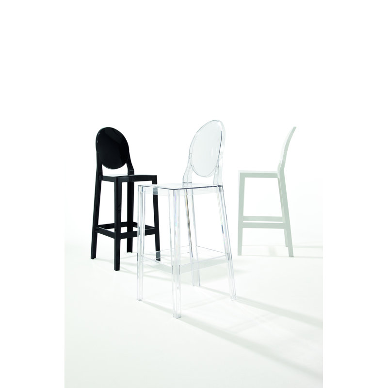 One More Outdoor Bar Stool, 65 cm, Glossy Black