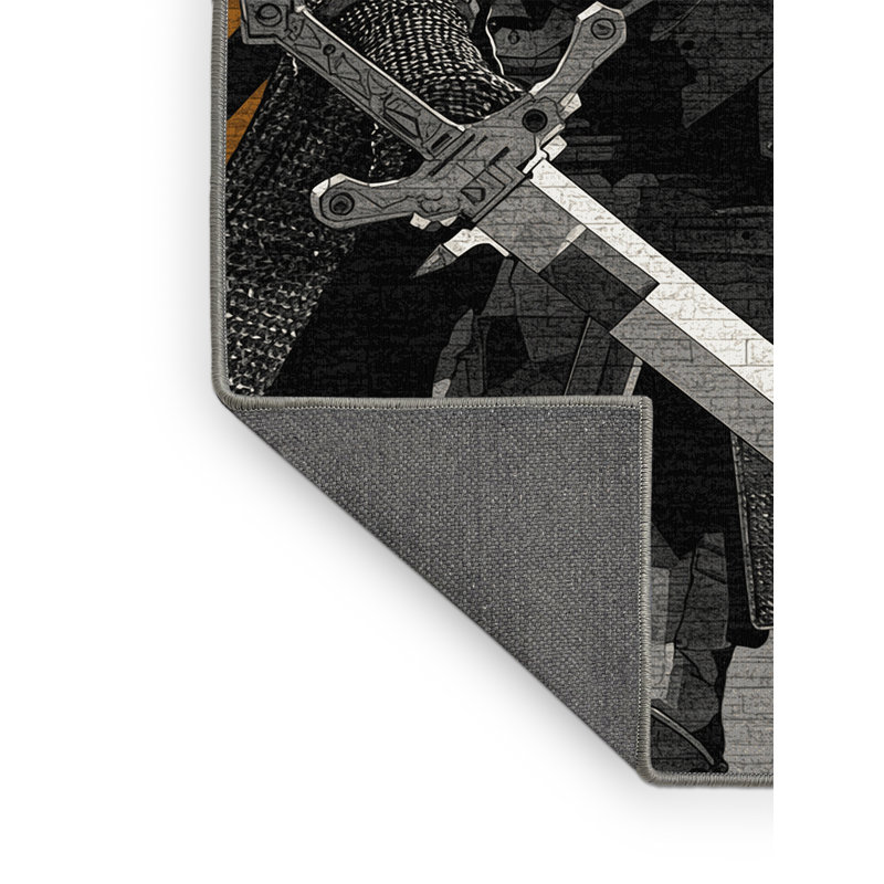 Tapis industriel doux et moelleux en brique de couleur chateau de siège de style Warrior Dupree, 2 pi x 3 pi