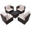 Méridienne 5 pièces avec coussins-1744531298