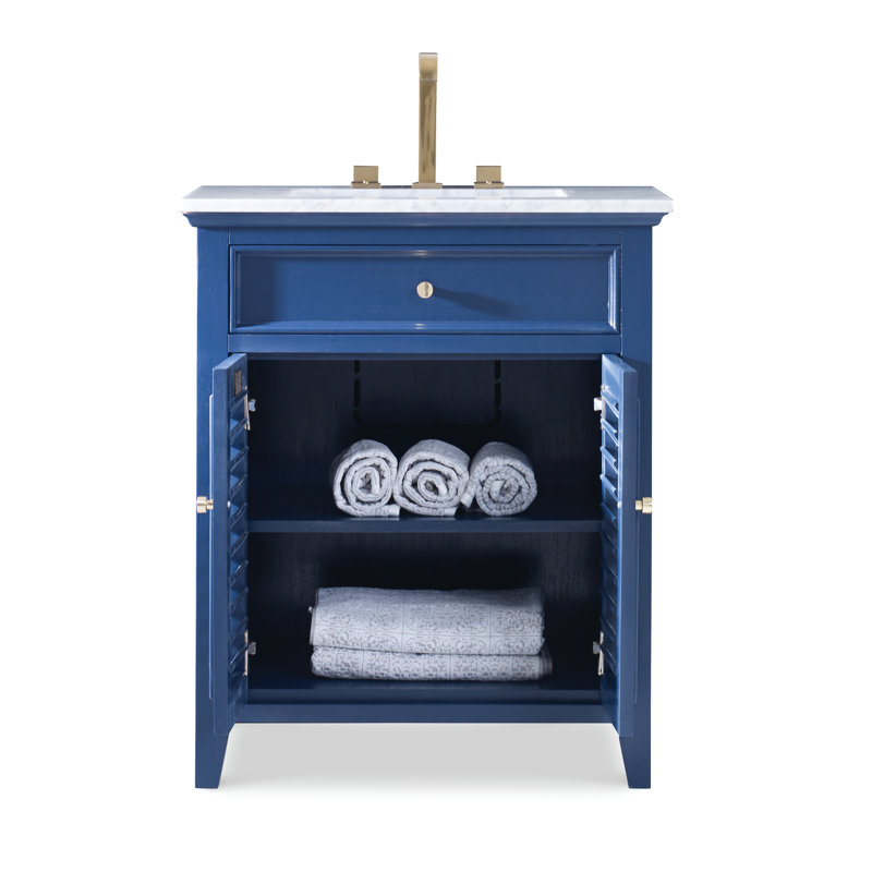 Louvered 30'' W Single Vanity