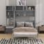Lit escamotable mural avec bureau, armoire supérieure et tablettes de rangement-1787628381-1787628383