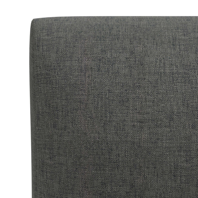 Chaise rembourrée Mendy, Lin texturé gris anthracite Zuma