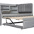 Twin Size Upholstered Daybed With Trundle, Storage Shelves, USB & Outlet-2146718479