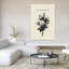 Art floral mural monochrome délicat classique-1172253481