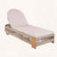 Chaise longue d'extérieur en bois d'acacia avec détails en corde, dossier réglable et coussin imperméable-958292569