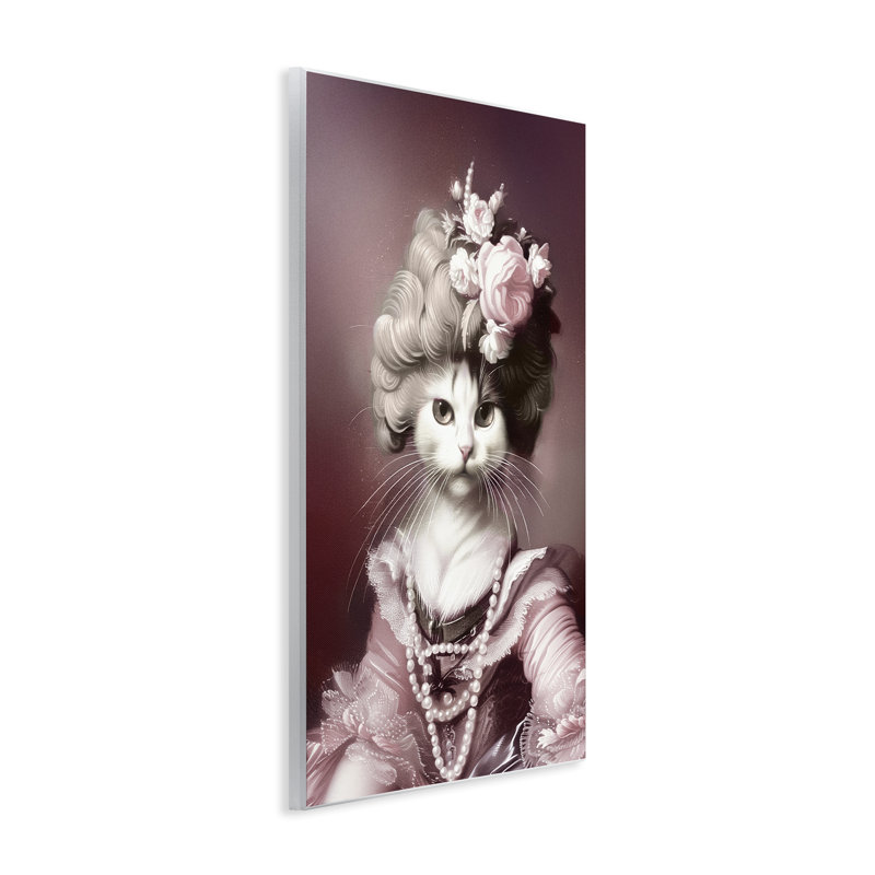 Portrait historique de chat, art mural, par Annabelle Hall, H 15 po x l 10 po