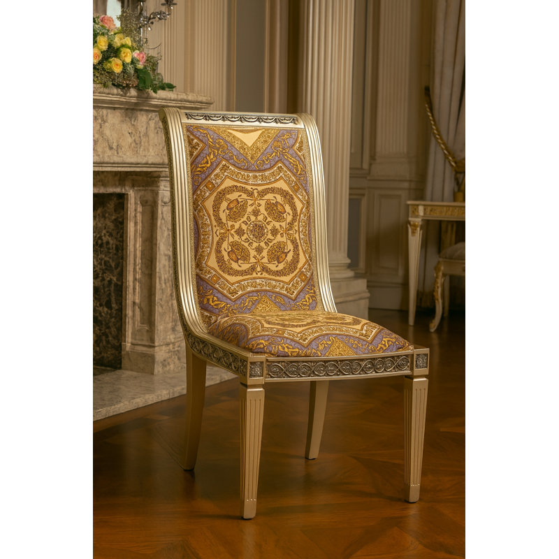 Infinity Lion Fabric Dining Side Chair
