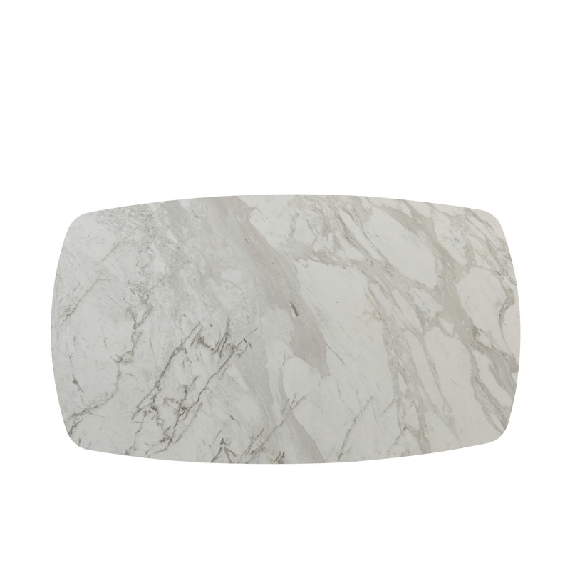 Repose Marble Top Single Coffee Table, Charcoal