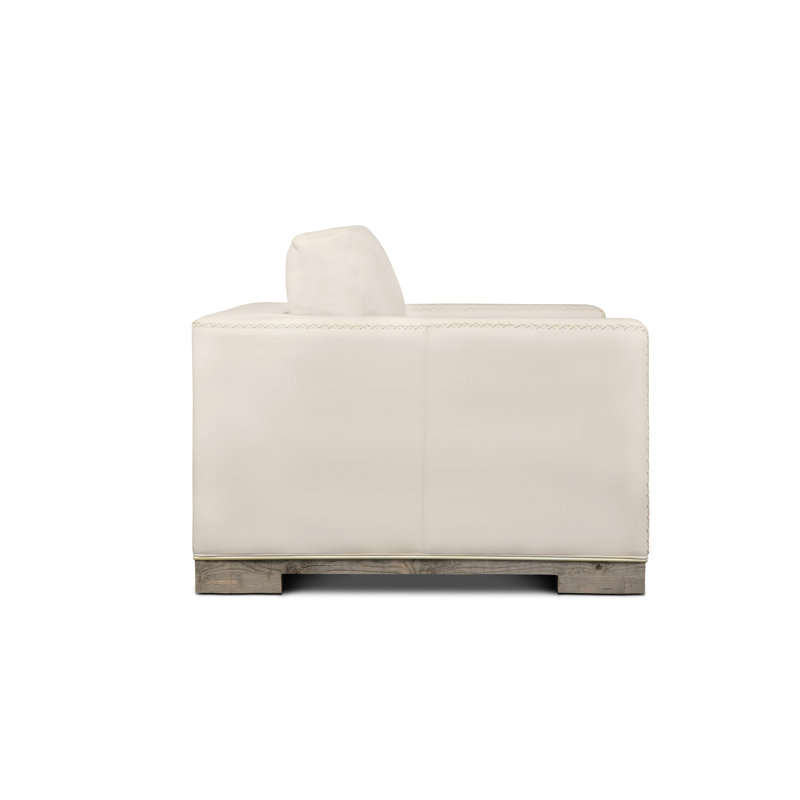 Cassidy Leather Chair And A Half, Ivory (Cartier), Nutmeg