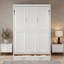 Lit escamotable double avec 2 tiroirs, beige