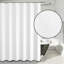 70 po x 72 po - Rideau de douche luxueux en tissu texturé blanc Glam-1189018556