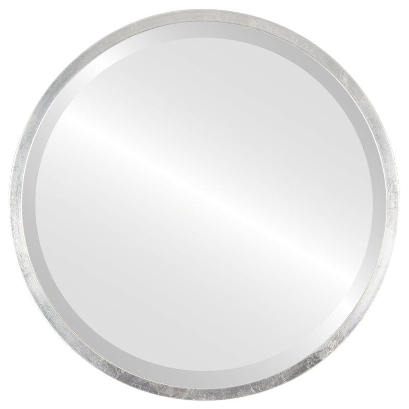 Campblin Engineered Wood Flat Wall Mirror, Silver Brown Leaf, 25.12" H x 25.12" W