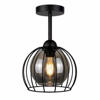 Glass Semi Flush Mount