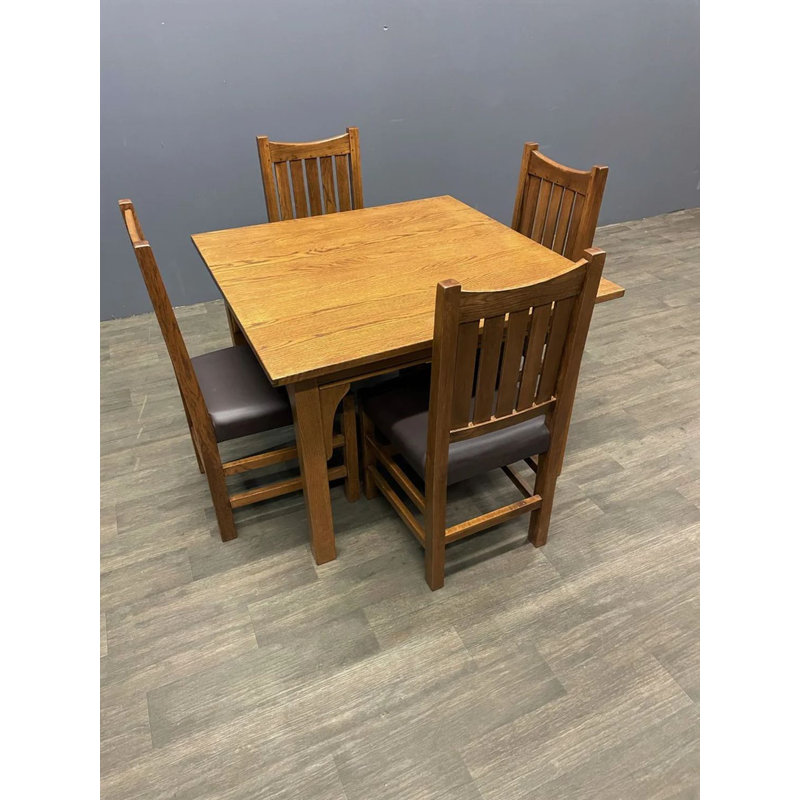 Rachil 4 - Person Solid Wood Top Four Leg Dining Set