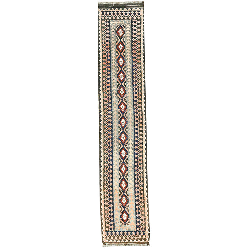Hand Knotted Wool Area Rug in Multi