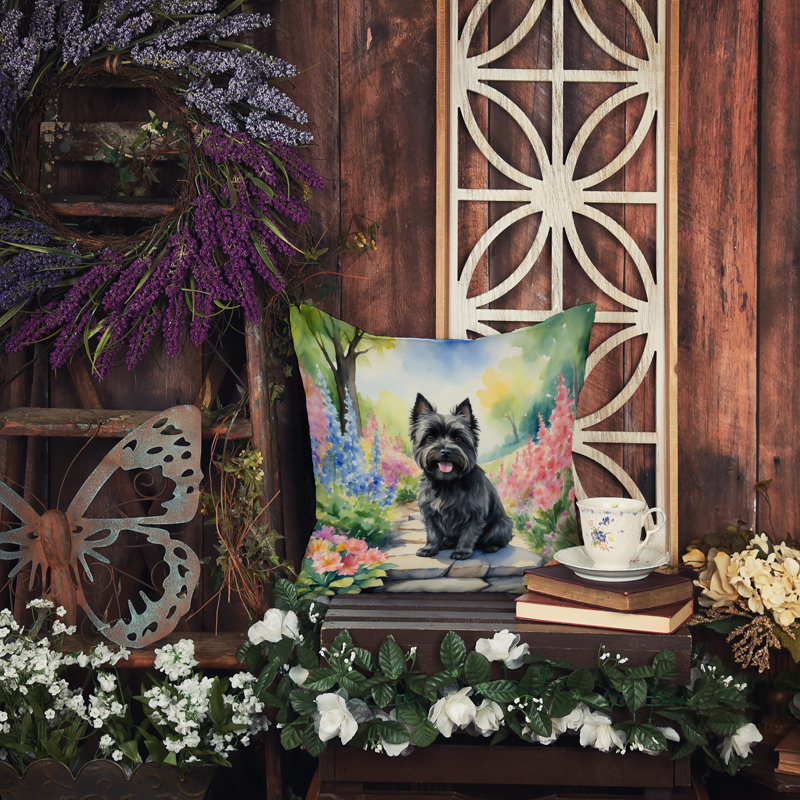 Spring Path Other/No Pattern Outdoor Throw Pillow, 14"H x 14"W