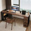 Bureaux rectangulaires en bois massif brun-107825186-107825183
