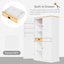 Garde-manger haute autoportant avec grand placard, 2 tiroirs, 2 tablettes réglables et 8 tablettes de porte pour un grand rangement-129030359