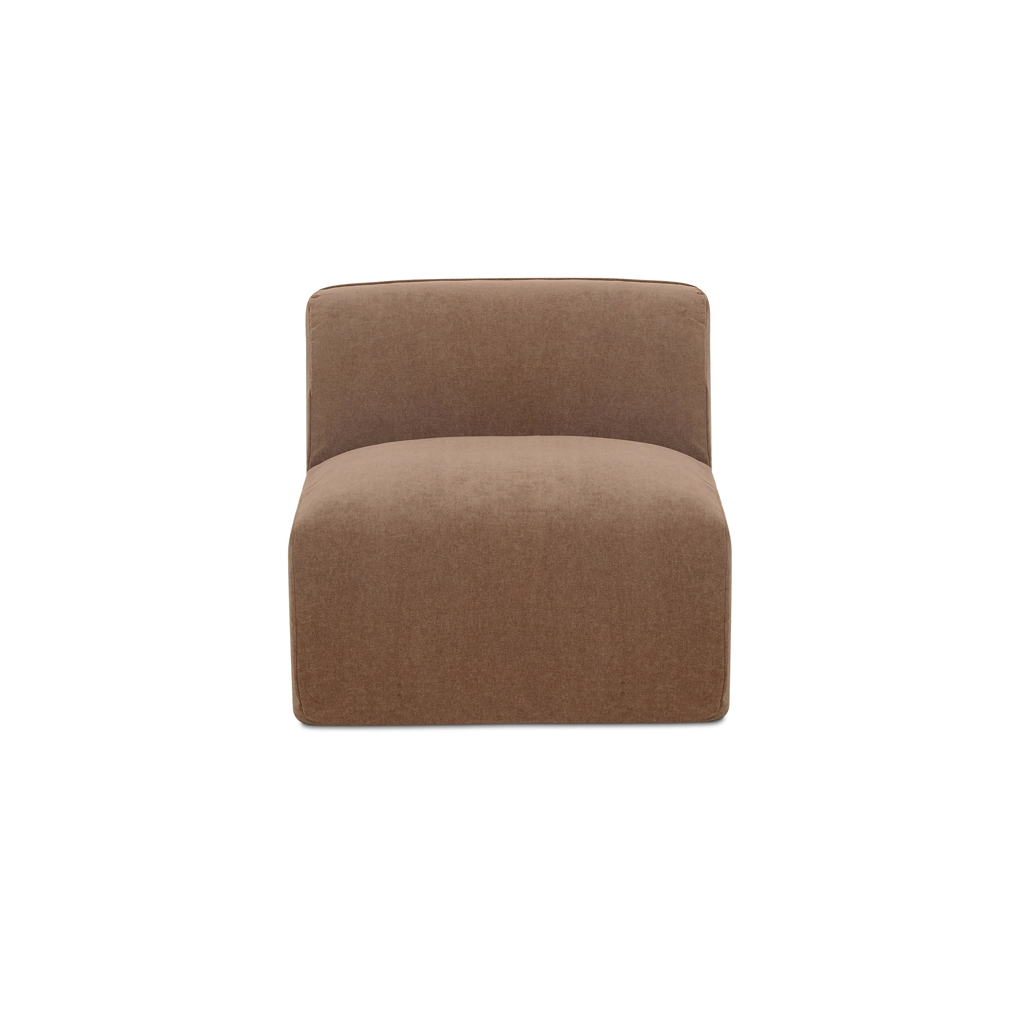 Wilde Upholstered Armless Slipper Chair, Latte Loft Canvas