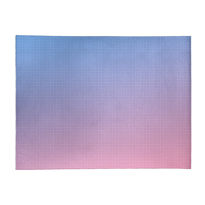 Tapis rouge violet pâle/bleu clair dégradé napperon, Rectangle 5 pi x 7 pi