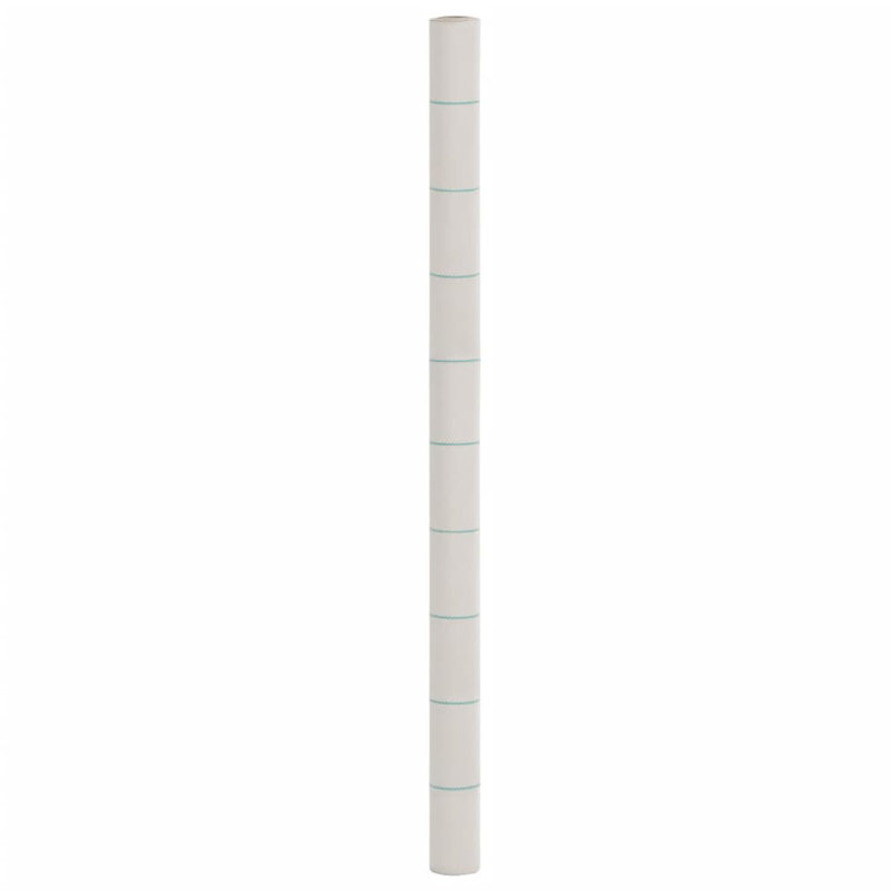 vidaXL Weed Membrane with Stripes Polypropylene, 1968.50in W x 78.74in D, White