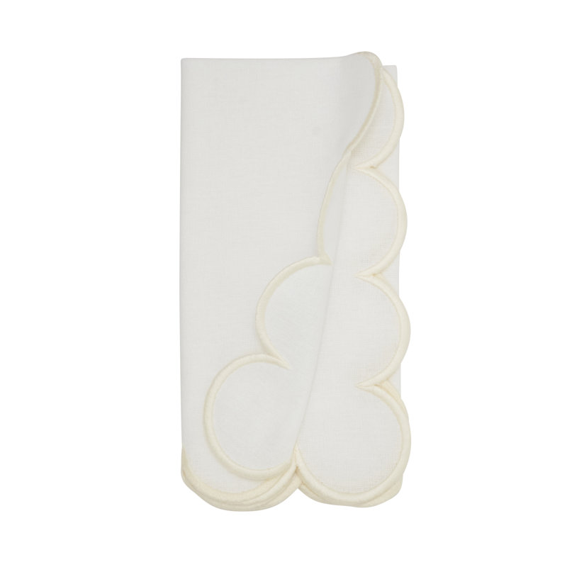 Serviette rectangulaire Paddock 100% coton, Naturel / blanc