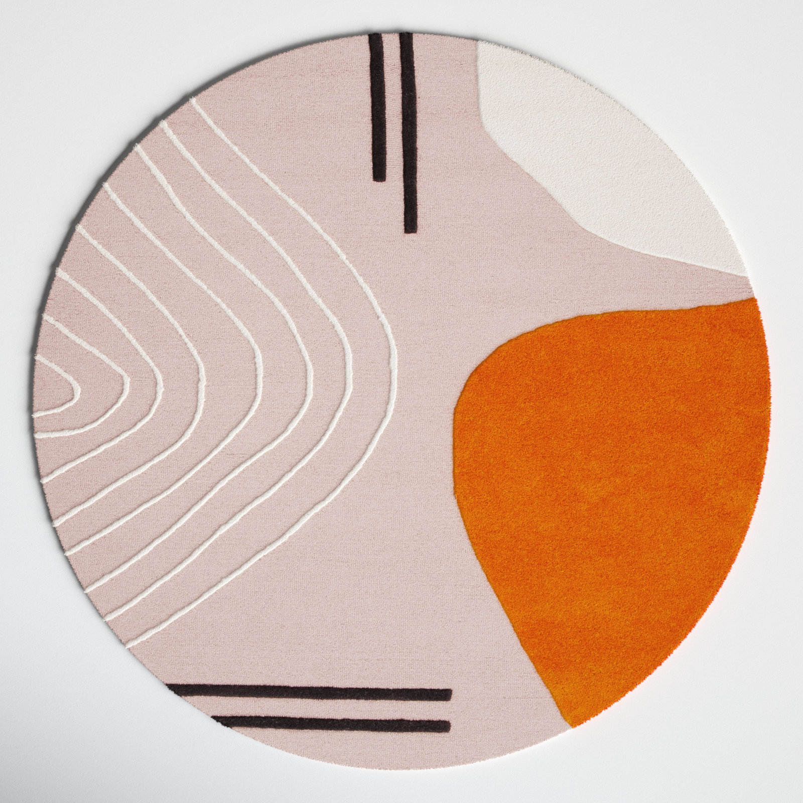 Felipe Handmade Wool Rug, Round 6'