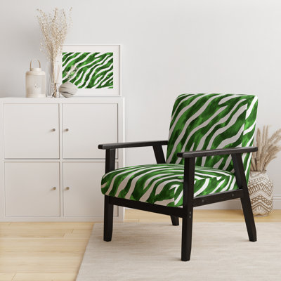 Chaise à accoudoirs rembourrée Zebra