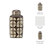 Geometric Ceramic Table Jar with Lid for Home Decor - Decorative Patterned Tall Jar for Shelf Styling, Console Display, and Tabletop Accent-86741825-86741826