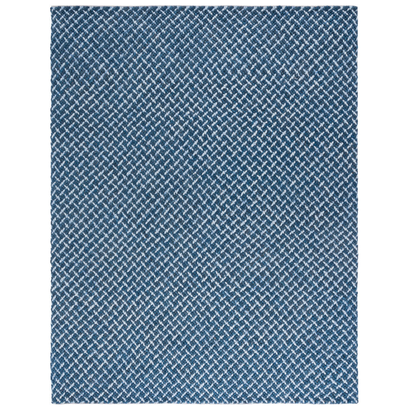 Hand Loomed Houndstooth Indoor Rug, Rectangle 8' x 10'